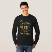 ボスのように私の55誕生日に足を踏み入れた女性 Tシャツ (正面フル)