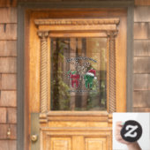 ボスのように陽気なクリスマスの花 ウィンドウサイン (ホームデコレーション)