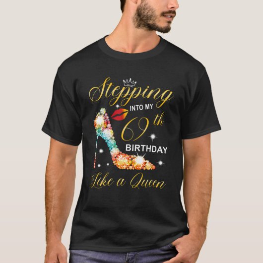 ボスのように69誕生日に踏み込む Tシャツ (正面)