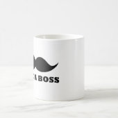 ボスのように、口ひげのデザイン コーヒーマグカップ (中央)