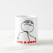 ボスのインターネットのミームの漫画の激怒のように コーヒーマグカップ (中央)
