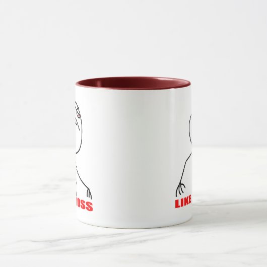 ボスのインターネットのミームの漫画の激怒のように マグカップ (中央)