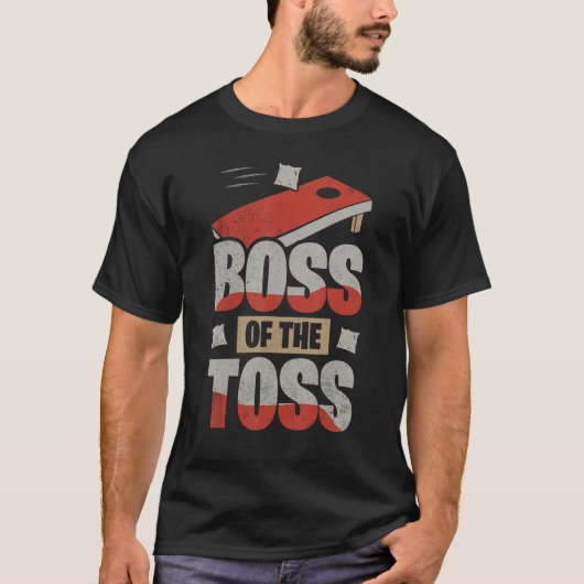 ボスのトスメンズチームビーンバッグおもしろい心 Tシャツ (正面)