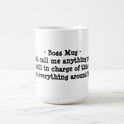 ボスのマグ コーヒーマグカップ (中央)