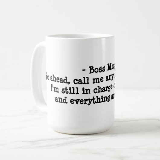 ボスのマグ コーヒーマグカップ (正面左)