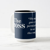 ボスのユーモア ツートーンマグカップ (正面左)