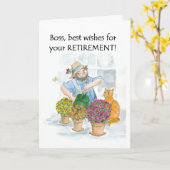 ボスのリタイアカード – 庭師 カード (黄色い花)