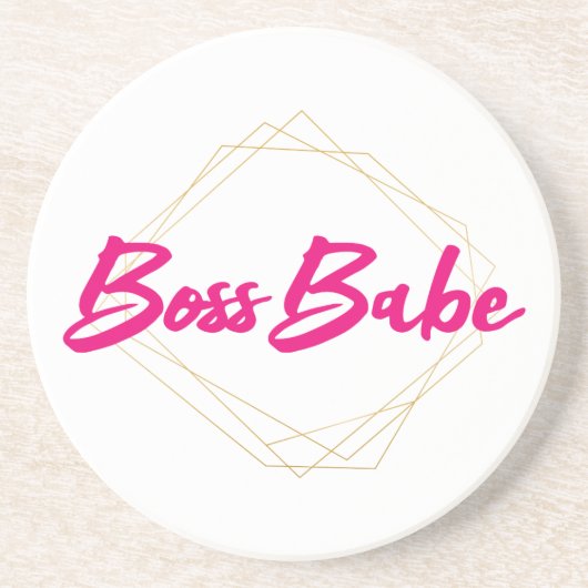 ボスの可愛い人の飲み物のコースター コースター (正面)