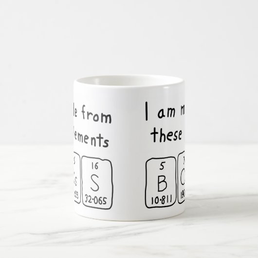 ボスの周期表の名前のマグ コーヒーマグカップ (中央)