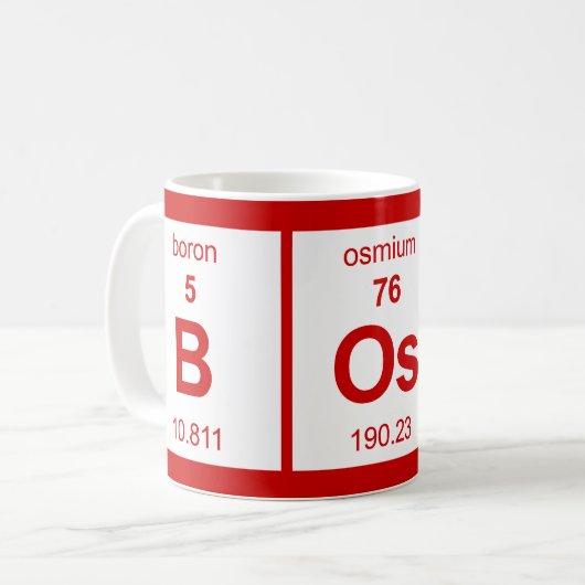 ボスの周期表 コーヒーマグカップ (正面左)