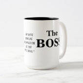 ボスの夫のユーモアのマグ ツートーンマグカップ (正面右)