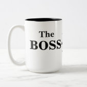 ボスの夫のユーモアのマグ ツートーンマグカップ (左)