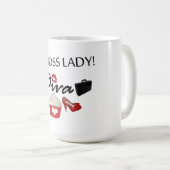 ボスの女性コーヒー・マグの"新しい"花型女性歌手 コーヒーマグカップ (正面右)