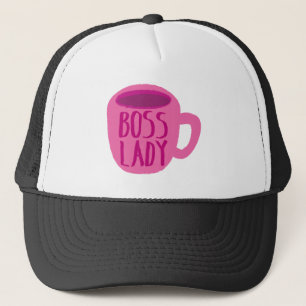 ボスの女性ピンクのコーヒーカップ キャップ