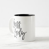 ボスの女性 ツートーンマグカップ (正面左)