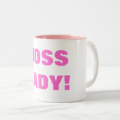 ボスの女性! ツートーンマグカップ (正面右)
