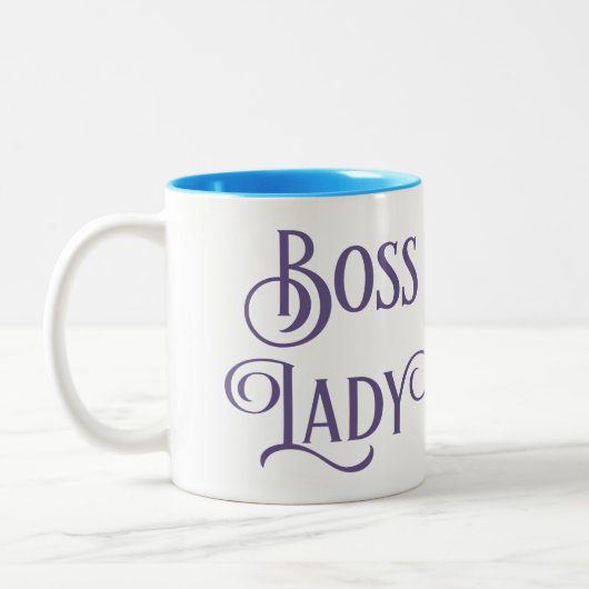 ボスの女性 ツートーンマグカップ (左)