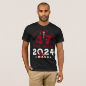 ボスの帰還 47 トランプ 2024 Tシャツ (正面フル)