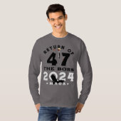 ボスの帰還 47 トランプ 2024 Tシャツ (正面フル)