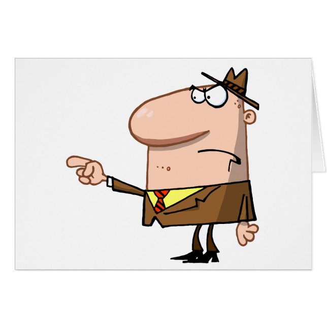 ボスの怒っている非難 (正面横)