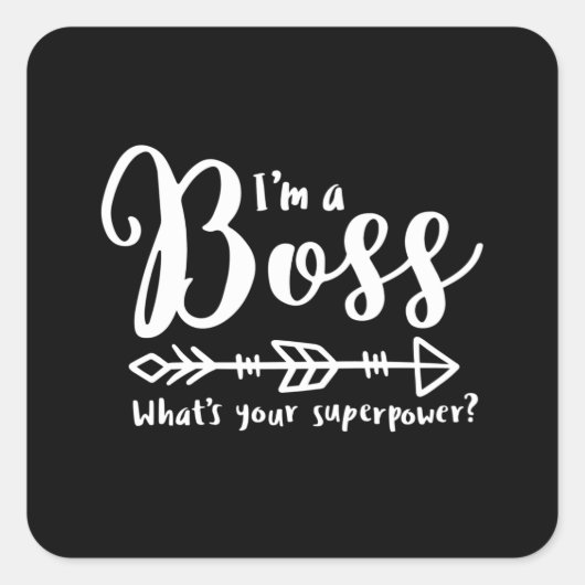 ボスの感謝、ボスの日、ボスデー スクエアシール (正面)