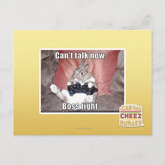 ボスの戦いは今話すことができません ポストカード (正面)