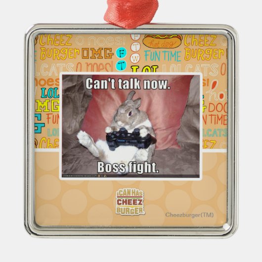 ボスの戦いは今話すことができません メタルオーナメント (正面)