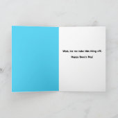 ボスの日の幸せな猫が顔マスクで話す シーズンカード (内部)