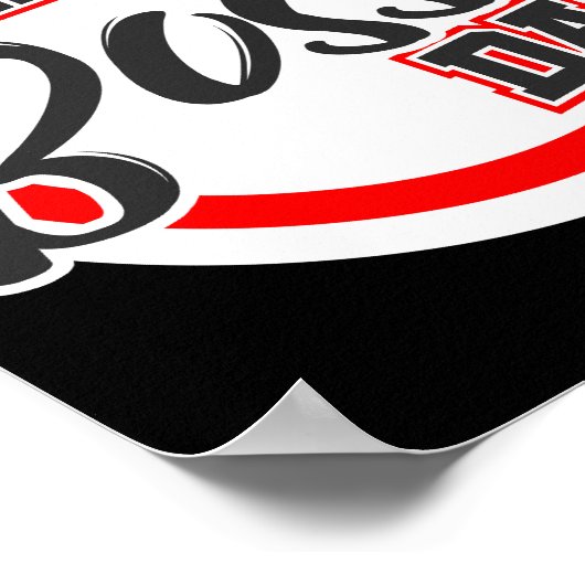 ボスの日チームリーダーのスーパーバイザーママパパ おもしろい ポスター (角)