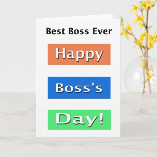 ボスの日最高のボス カード (黄色い花)