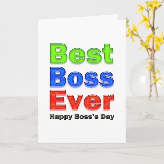 ボスの日最高のボス カード (黄色い花)