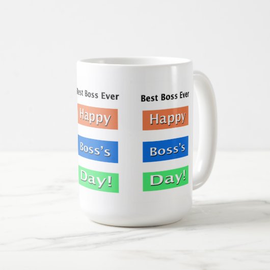ボスの日最高のボス コーヒーマグカップ (正面右)