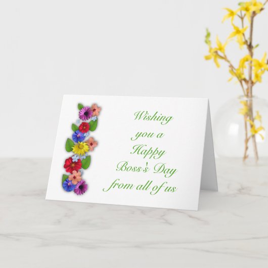 ボスの日 カード (黄色い花)