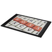 ボスの日、コンピュータキーボードの赤いボス カッティングボード (角)