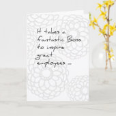 ボスの社員からのデイカード カード (黄色い花)