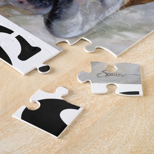 ボスの英国のブルドッグの動物の芸術のギフトに会って下さい ジグソーパズル (側面)