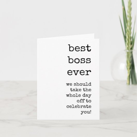 ボスの評価、最高のボスのEver Card カード (正面)