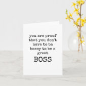 ボスの評価、最高のボスミニマルナリスト型カード カード (黄色い花)