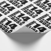 ボスの誕生日のデザインのように14の回転 ラッピングペーパー (角)