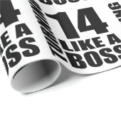 ボスの誕生日のデザインのように14の回転 ラッピングペーパー (ロールコーナー)