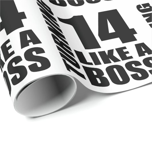 ボスの誕生日のデザインのように14の回転 ラッピングペーパー (ロールコーナー)