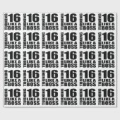 ボスの誕生日のデザインのように16の回転 ラッピングペーパー (フラット)