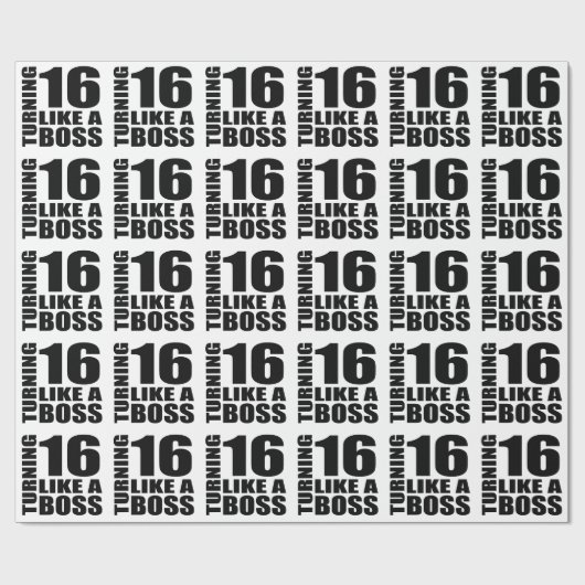 ボスの誕生日のデザインのように16の回転 ラッピングペーパー (フラット)