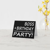 ボスの誕生日: ボス + 誕生日=パーティー カード (黄色い花)