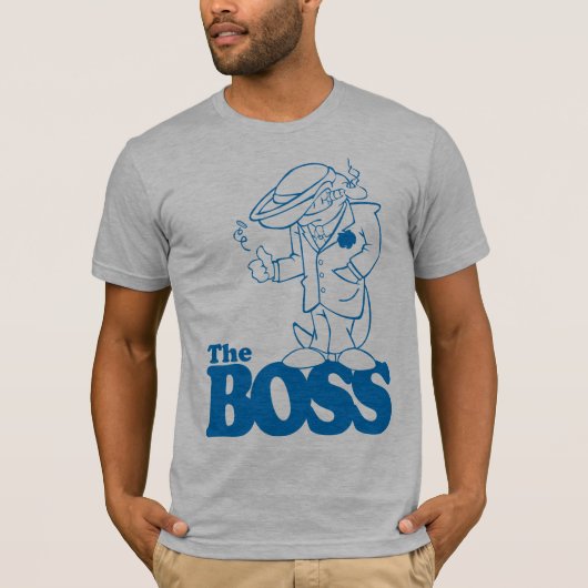ボスの青いスケッチの版 Tシャツ (正面)