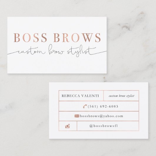 ボスの額 名刺 (正面/裏面)