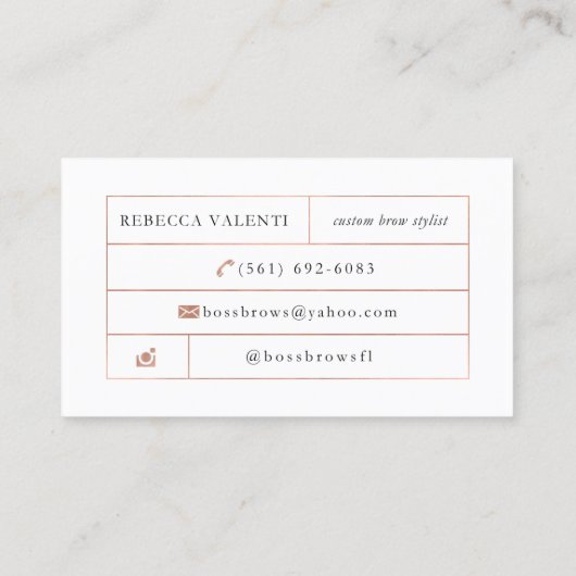 ボスの額 名刺 (裏面)