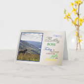 ボスの馬の誕生日カード。 カード (黄色い花)