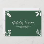 ボスのExcel貸し付け休日おもしろい諺 シーズンカード (正面)