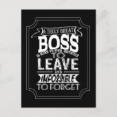 ボスはがきA真素晴らしのボス引用文 ポストカード (正面)
